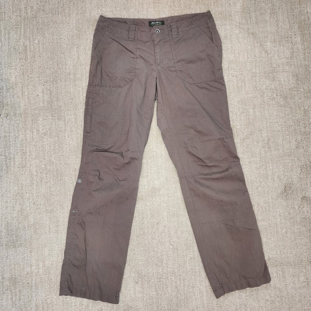 Eddie Bauer Brown Roll Tab Hiking Pants Capris Women's 10
